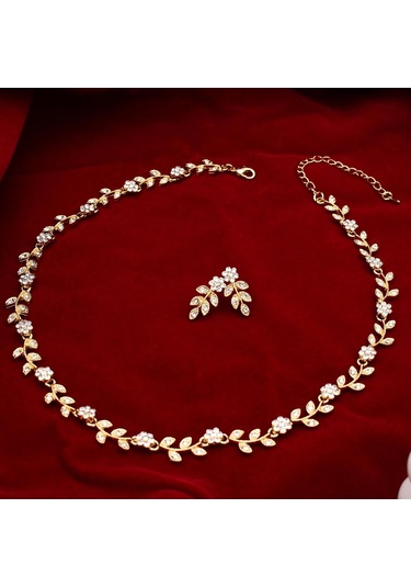 Avusturya Kristal Yapay Elmas Gerdanlık Kolye Kolye Ucu Küpe Zincir Bilezik Takı Seti Gelin Nedime Balo Kostüm Aksesuarları Kadınlar İçin Uygundur Diğer