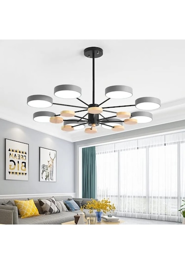 Simaavize Ahşap Detaylı Hanging Led Avize