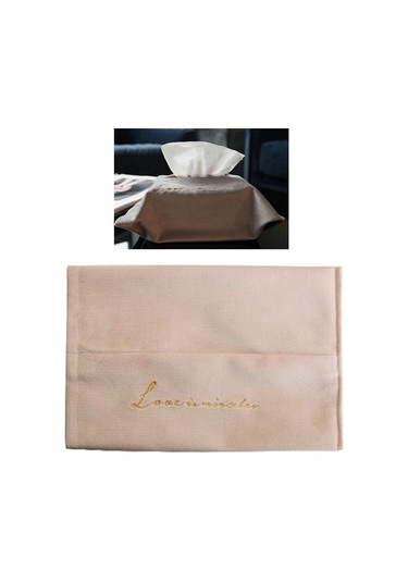 Pazly Suntek Pembe Pembe Peçetelik Mendil Kapak Kağıt Kadife Ev Dikdörtgen Uc Diğer