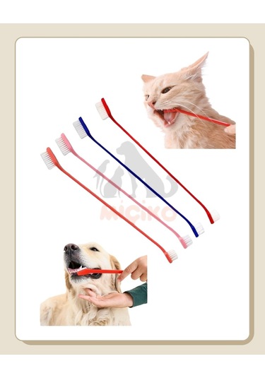 Miçiko Köpekler ve Kediler İçin Yumuşak Diş Fırçası 4'lü Paket