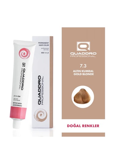 Quaddro Professıonel Saç Boyası 7.3 Altın Kumral 100 Ml
