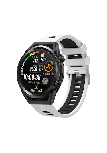 Galaxy Watch Active 2 40mm Krd-55 Uyumlu Mkst Kordon-beyaz-siyah