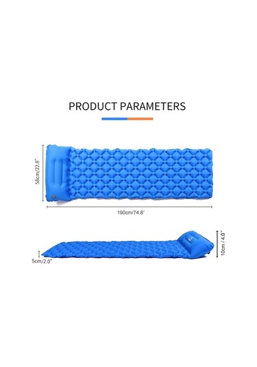 Wondernest Yürüyüş Yatak Yastık Wscm-001 Widesea Uyku Ultralight Şişme Mat Kamp Hava Açık Lacivert - Taşınabilir Konforlu Seyahat Yatağı Altın