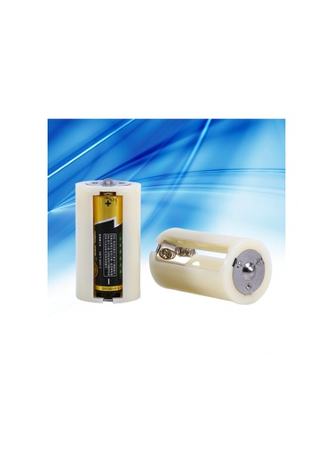 Maiyame 4 Adet Pil Dönüştürücü Kutu, Aa'dan D Boyutuna Çevirici, 3 Adet Aa Yuvarlak Pil Kullanıma Uygun, Beyaz Abs Malzeme, Taşınabilir Acil Durumlar İçin