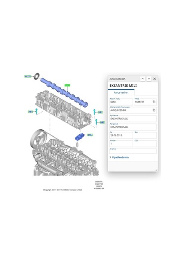 Eksantrik Mili Connect Focus 1.8 Tdcı 75/90ps 02 Est 14044 - Xs4q 6250 Ac