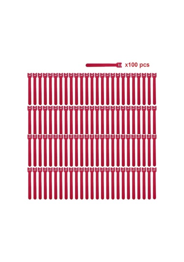 Fortunelane Kırmızı Nilon Bant, 12x200mm, Kablo Düzenleyici, Tekrarlı Kullanım, Ev Ve Ofis İçin Dayanıklı Bağlayıcı