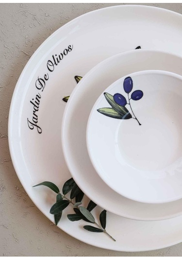 The Mia Olivos 6 Kişilik Yemek Takımı 24 Parça Set 1 Çok Renkli