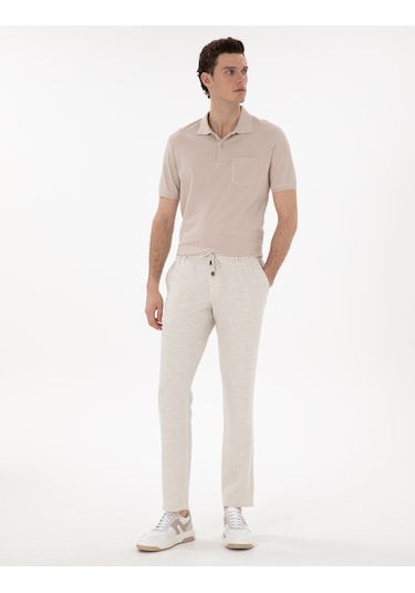 Pierre Cardin Erkek Taş Tişört Basic 50306552-vr049 Taş