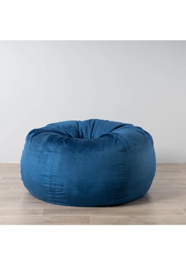 Good Night 12 Renk Gök Kuşağı Puf Armut Koltuk 100x100x50cm Mavi