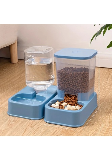 Honeybeeshop Light Blue Su Ve Mama Kabı Plastik Evcil Hayvan Kaseleri Seti Kedi Ve Köpekler İçin Dayanıklı