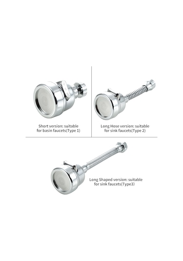 Kosona Havuz Muslukları İçin Sabit Borulu 360 Döner, 3 Su Modu Duş/şişe/duş+şişe , Sprey Önleyici, Basınçlı, Ayırtılabilir Musluk Uzatma Bağıcığı Diğer