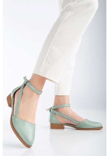 Rayna Kısa Topuk Cilt Ayakkabı Yeşil