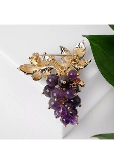 Queen Fair Ametist Broş Üzüm Şarabı 170211159 Violet