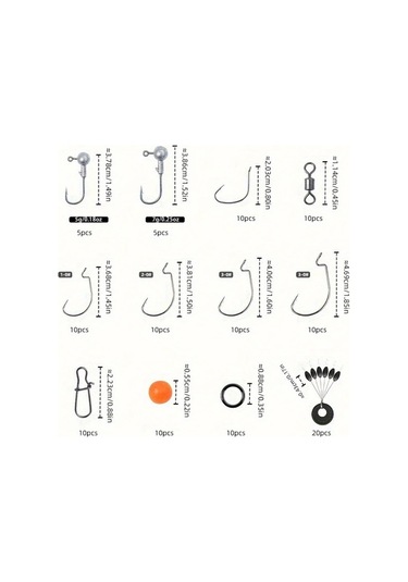Fochsia Toudsplu 148 Parça Texas Balıkçılık Seti Kurşun Jig Oltaları Halka Ve Klipsli Tatlı Ve Tuzlu Su Balık Avı