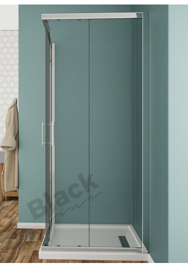 Blackline 5Mm Cam Duşakabin Köşe Her Ölçüde Temperli Cam H:190 Şeffaf