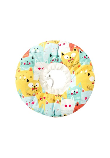 Kedi Su Geçirmez Yumuşak Tasma, Ameliyat Sonrası Kedi Ve Köpek Koruma Tasması Sarı Kedi-l Beden