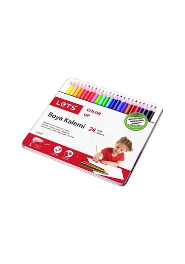 Lets Tam Boy Boya Kalemi 24 Renk Metal Kutuda L-4124t