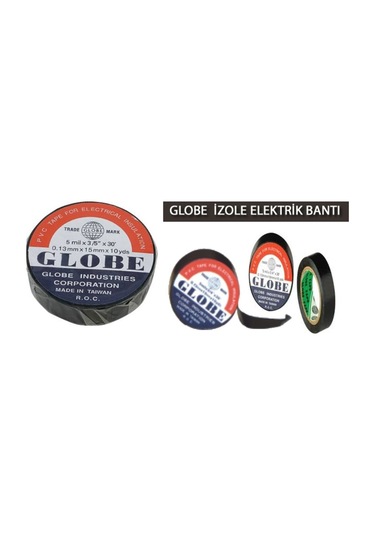 Globe Elektrik Izolasyon Bandı 10'Lu Paket (Siyah Renk)