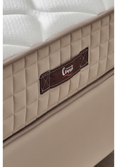 Manolya Tek Kişilik Sandıklı Baza Antibakteriyel Ortopedik Paket Yaylı Yatak 3 Lü Set 90 x 190