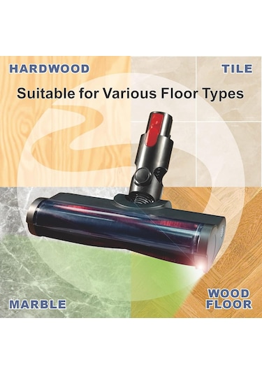 Cbtx V6 Elektrikli Süpürge Zemin Fırça Başlığı İçin Yeşil Led Işıklı