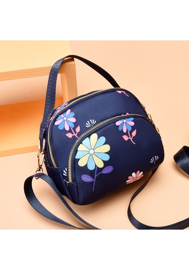 Casual Kadın Çiçekli Büyük Kapasiteli Omuz Çantası-küçük Elma Çok Renkli