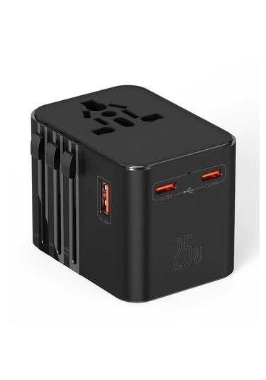 Fc-21 Evrensel Adaptör Priz Dönüştürücü Typec Hızlı Şarj 25w