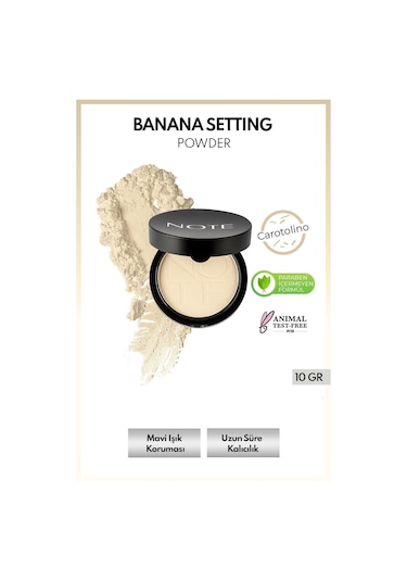 Note Cosmetique Banana Setting Powder Mat Bitişli Makyaj Sabitleyici Toz Pudra