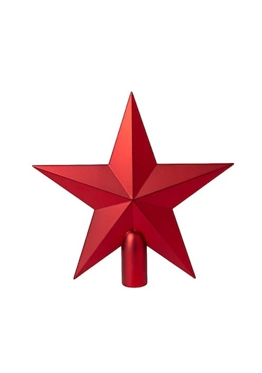 Yılbaşı Ağacı Süsü Kırmızı Tepe Yıldızı Tepe Süsü 20 Cm