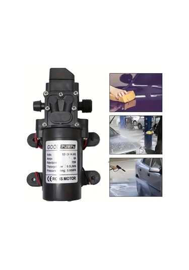 Dashanshop Yüksek Basınç 130psı 12v Su Pompası - Kendinden Emişli 1 59 Gallon Dak