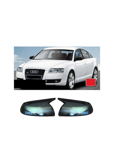 Audi A6 C6 Batman Yarasa Ayna Kapağı Piona Black 2004 2005 2006 2007 2008