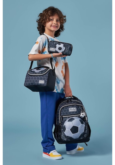 Coral High Kids Futbol Desenli 3 Lü Okul Çanta Seti Set01236