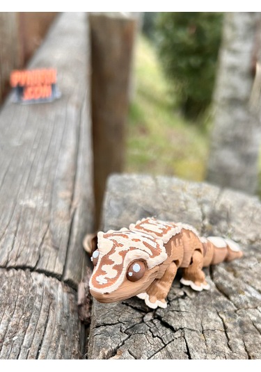 Kertenkele Oyuncak Tepeli Gecko 3d Hareketli Organik Vip Orta Boy