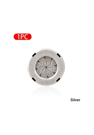 Seametal Çinko Alaşımı Araba Motoru Çalıştırma Durdurma Anahtarı Düğme Kapağı Gümüş