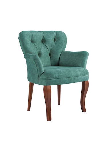 Iona Comfortcraft Luxe Berjer - Kafe Otel Mutfak Sandalyesi Tekli Koltul Su Yeşili