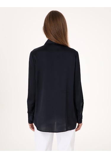 Pierre Cardin Kadın Lacivert Gömlek Desenli 50313588-vr033 Lacivert