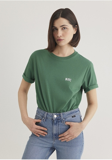 Mavi - Mavi Logo Baskılı Yeşil Tişört 1611900-71874 Yeşil