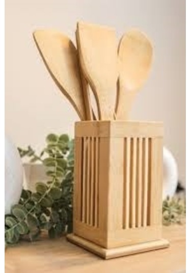 Bambu 5 Parça Kaşıklık Seti Ahşap