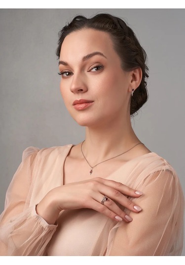 Uvelirnye Tradicii Doğal Granat Taşlı 925 Ayar Gümüş Kolye 148690748