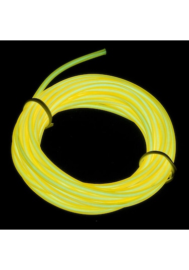 El Wire Neon İp Led - Sarı 3m