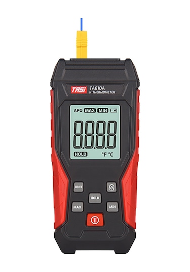 Maiyame Ta610a Endüstriyel Sıcaklık Ölçer K-tipi Termokuplaj Tek Kanal Lcd Geri Aydınlatmalı Veri Saklama Sıcaklık Ölçme Cihazı Siyah-kırmızı Pil Yok