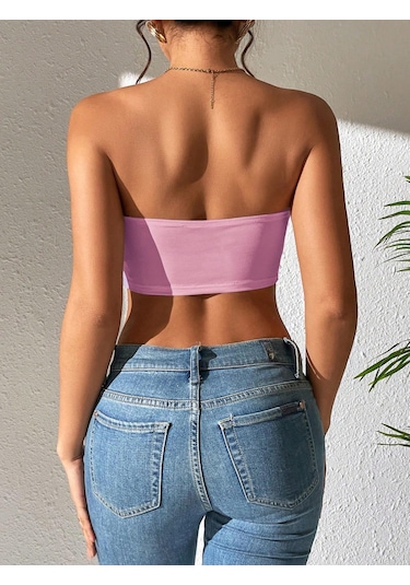 Afri Straplez Kadın Büstiyer Pembe Pembe