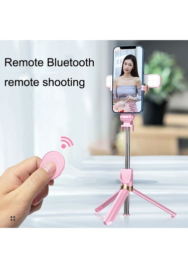 Cbtx Xt06s Canlı Güzellik Bluetooth Tripod Selfie Stick Pembe