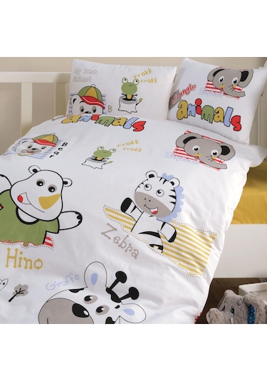 Clasy Ranforce Bebek Nevresim Takımı Animals V1 Sarı