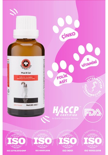 Pawnacare Plus B Kediler İçin Tüy Sağlığını Destekleyici Multivitamin 50 ML