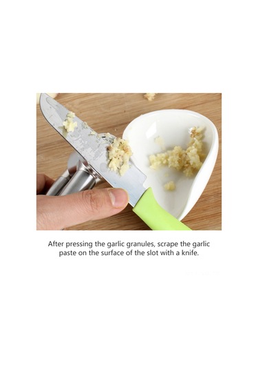 Xiyyadms Paslanmaz Çelik Sarımsak Presi - Kolay Kullanımlı 3 Boyut Seçenekli Mutfak Yardımcısı Gümüş