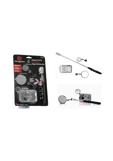 Worldforce Led Işıklı Mıknatıs Tornavida + Muayene Aynası Seti
