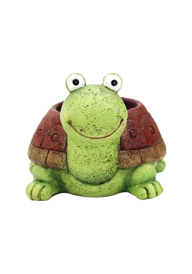 Florada Dekoratif Kaplumbağa Saksı Sukulent Saksısı Kaktüs Saksısı El Işçiliği