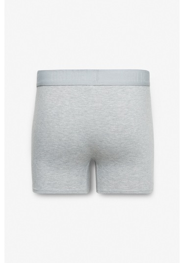 PETRUS  Erkek 3'lü Paket Pamuklu Likralı Esnek Kumaş Siyah / Lacivert / Grimelanj Boxer