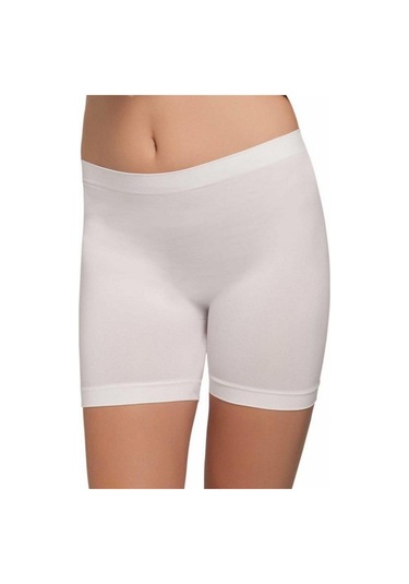 Nbb 2029 Dikişsiz Uzun Şort Beyaz
