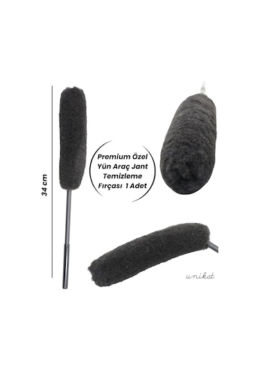 Yün Araç Jant Temizleme Fırçası Premium 34 Cm 1 Adet